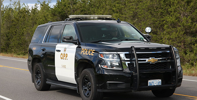 Ontario Provincial Police car on a street