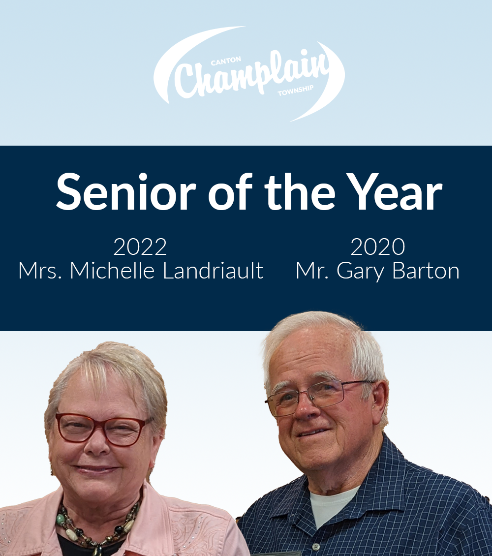 Senior or the Year: 2022- Michelle Landriault & 2020- Gary Barton