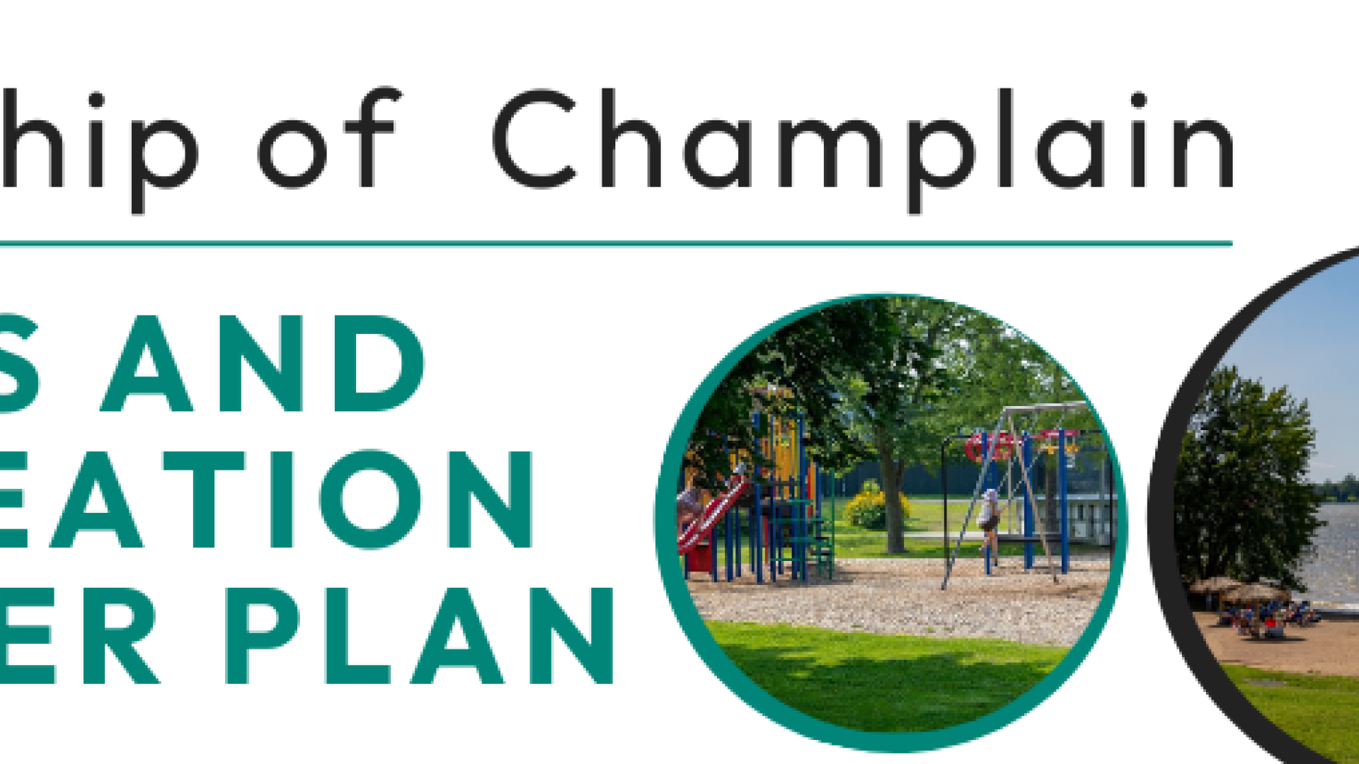Township of Champlain Parks and Recreation banner with three scenic photos.