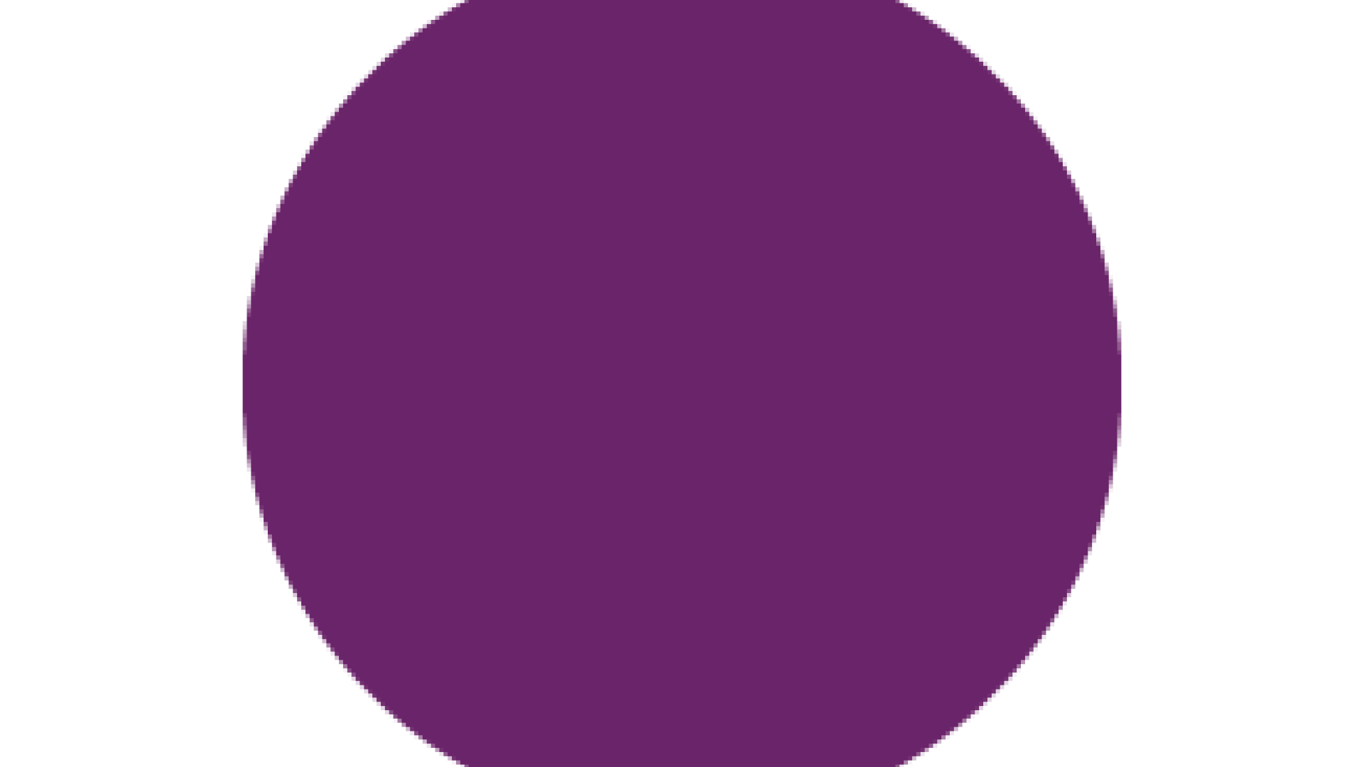 Purple circle on a white background.