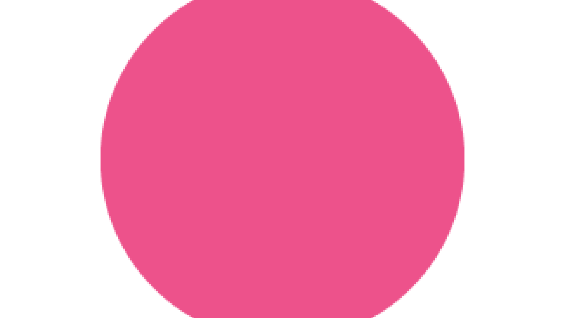 Pink circle on a white background.