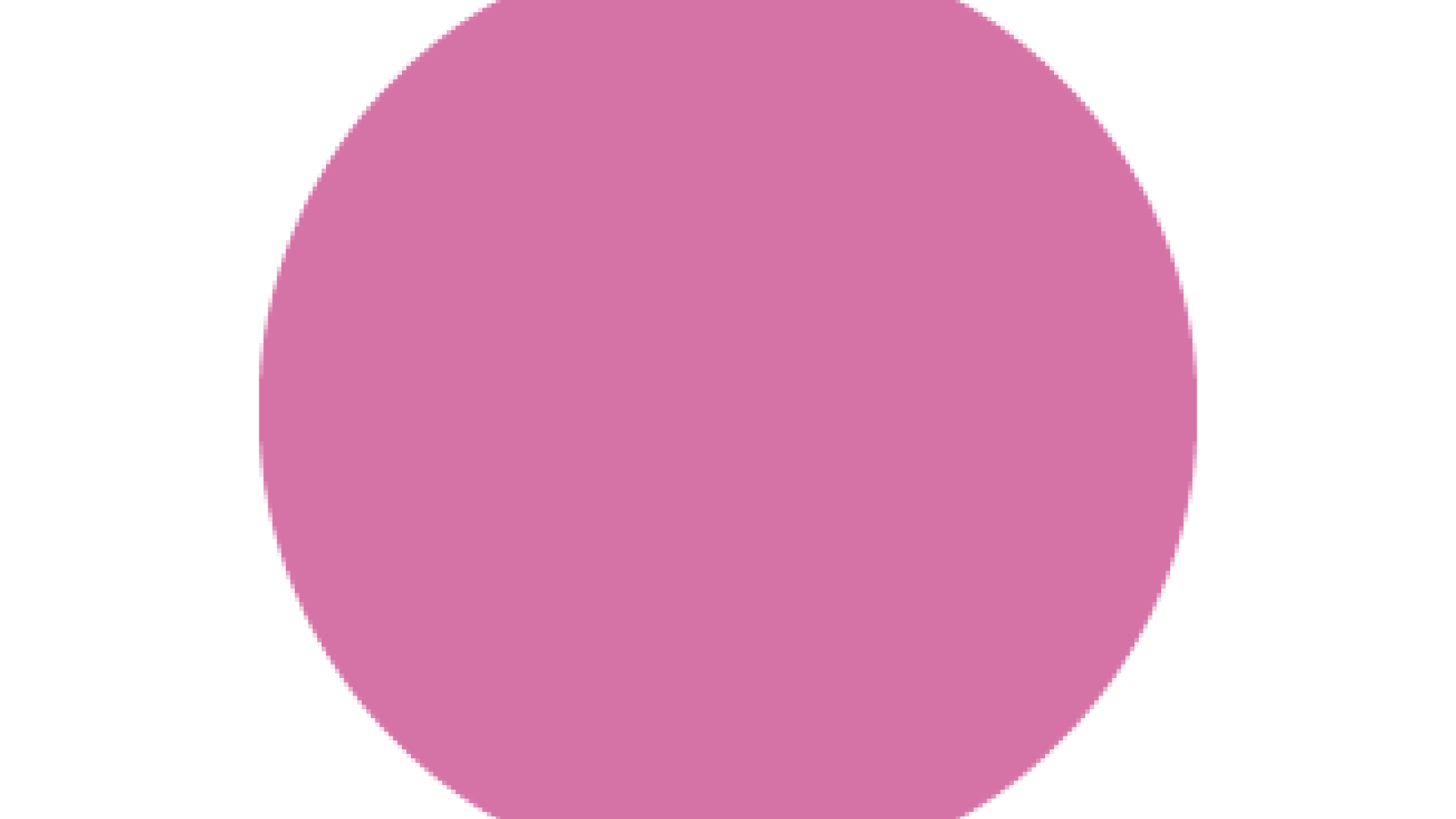 Pink circle on a white background.