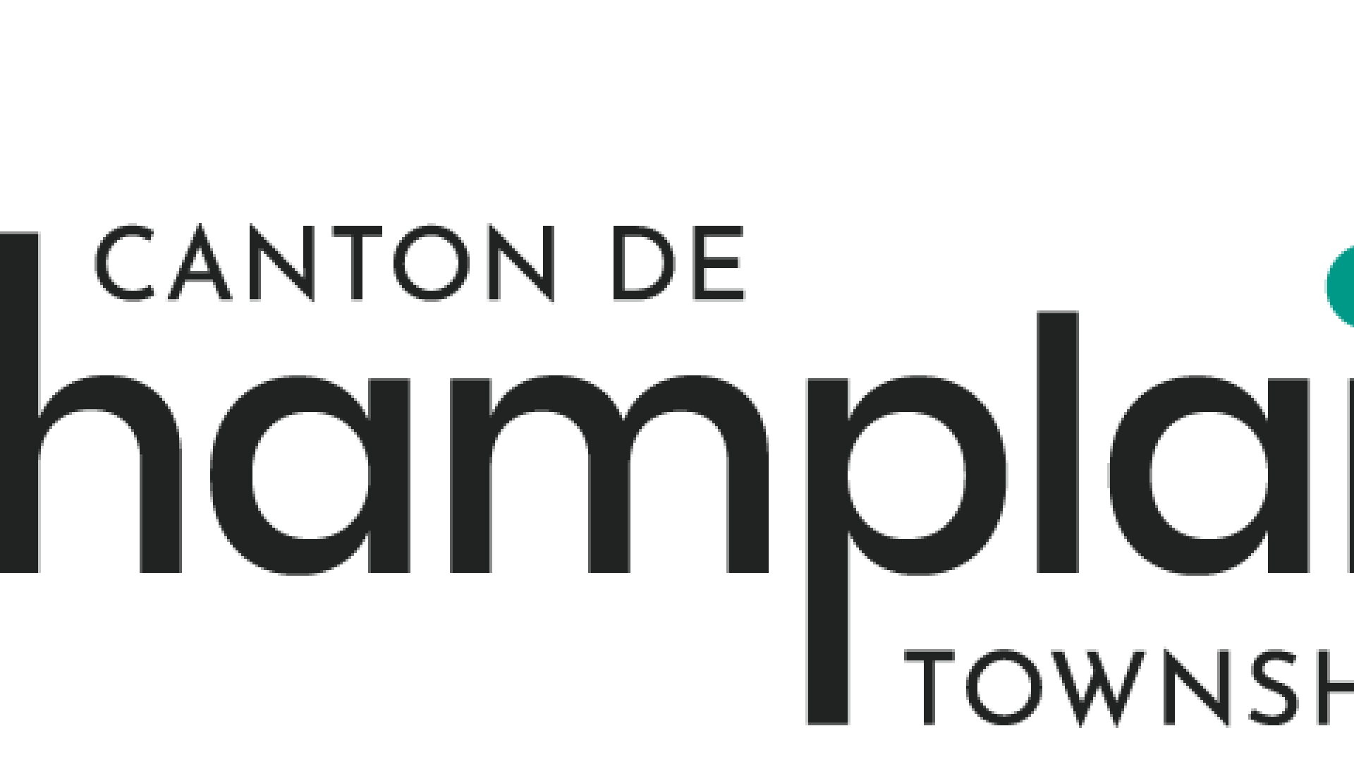 Champlain Township logo with coloured dots.
