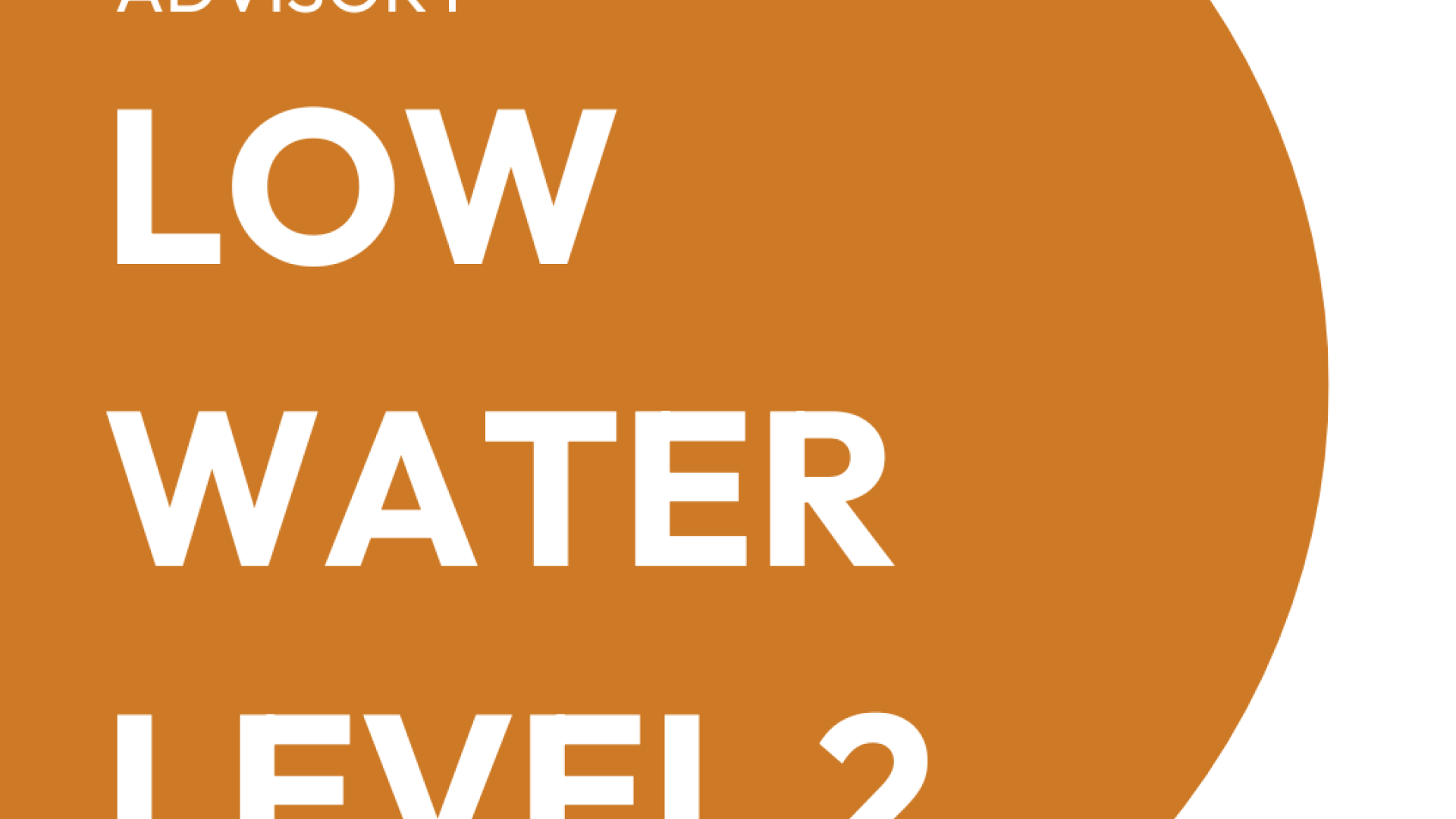 ADVISORY: Low Water Level 2, Champlain logo at bottom.