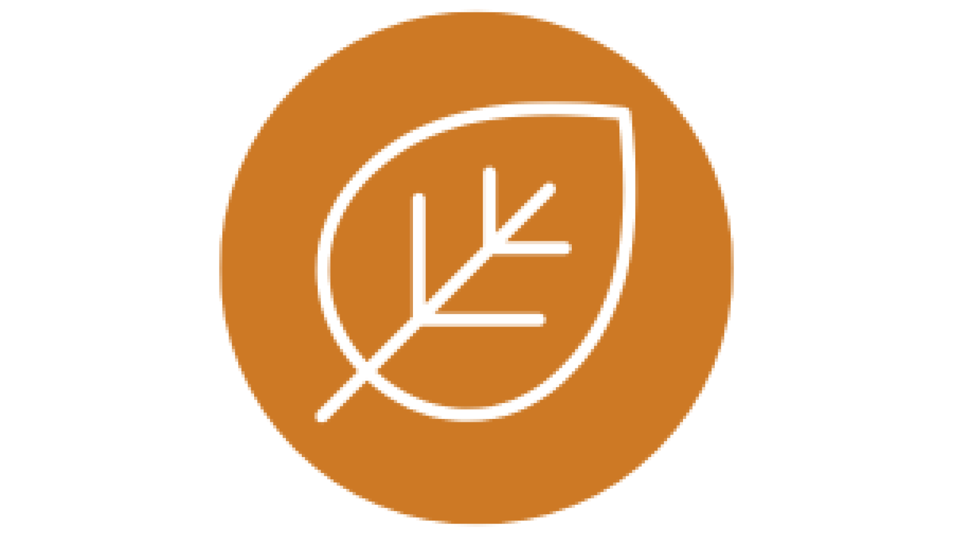 icon of a leaf in a yellow-orange circle