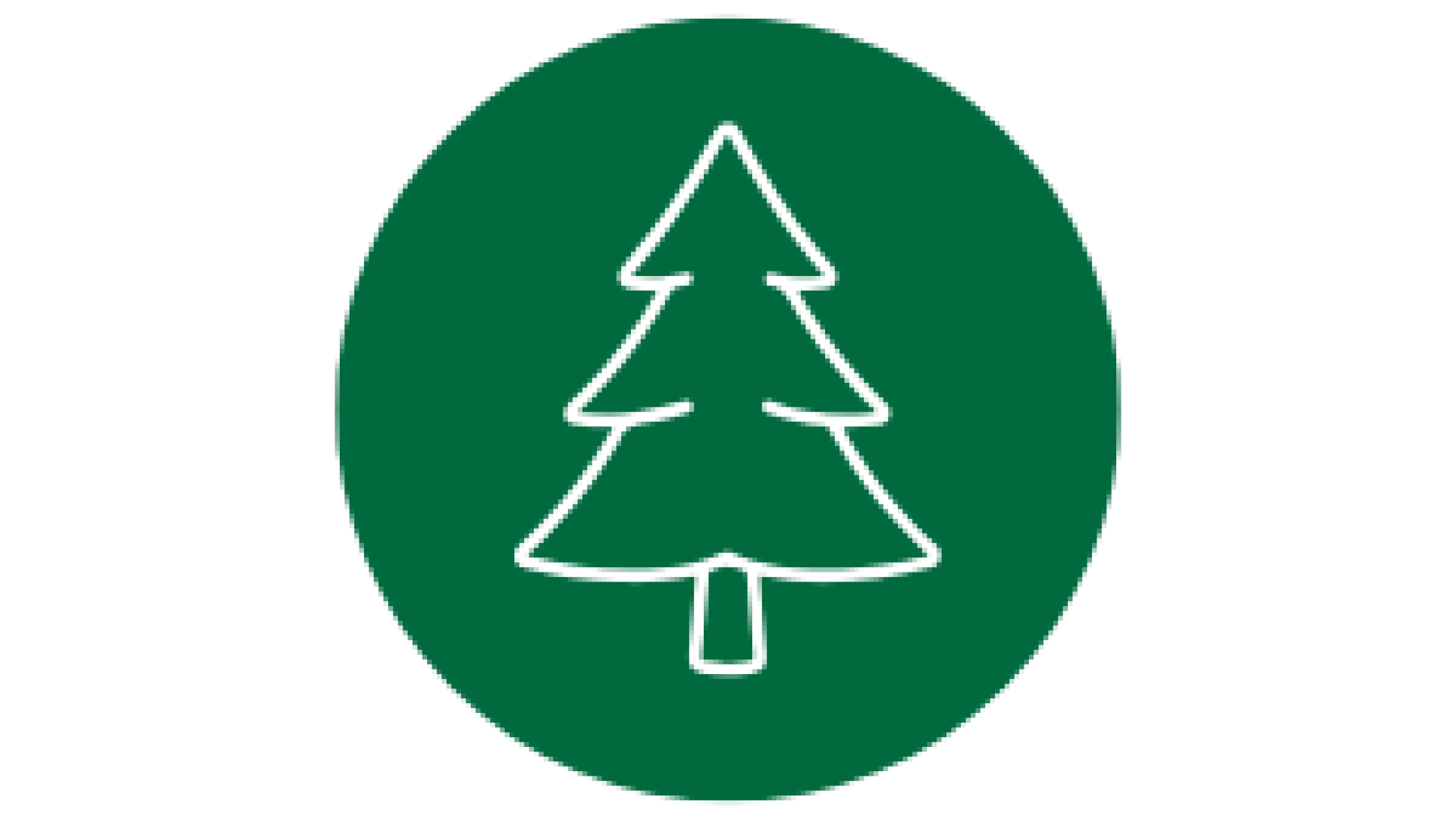 icon a pine tree in a green circle