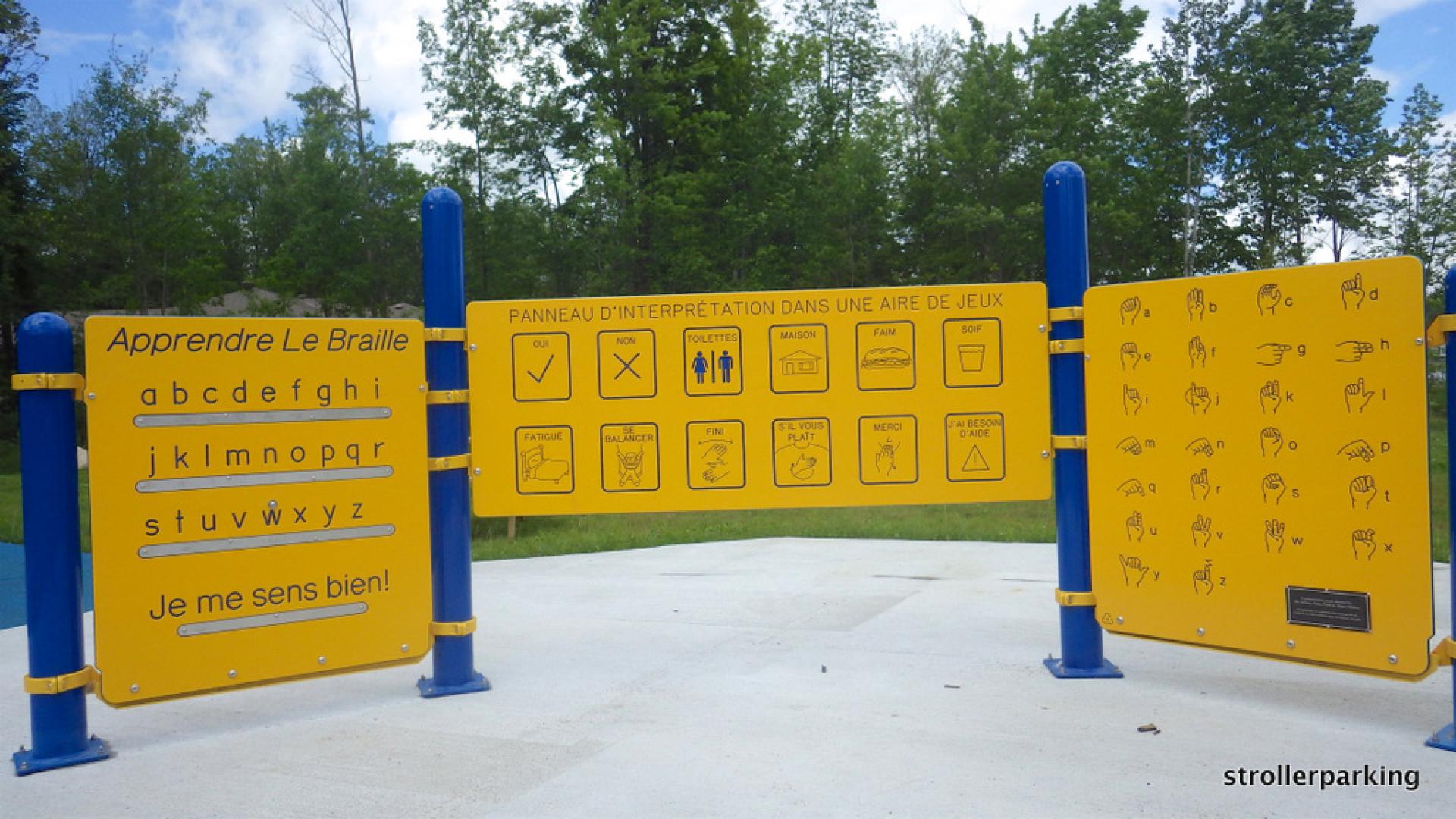 Accessible communication and sensory play panels designed to support inclusive and interactive play for children of all abilities.