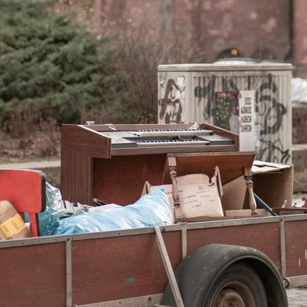 bulky waste in a trailer