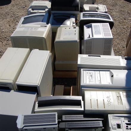 old computers to be thrown away