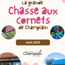 Affiche colorée de la Chasse aux cornets, août 2025.