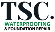 TSC. Waterproofing and foundation repair written bold.